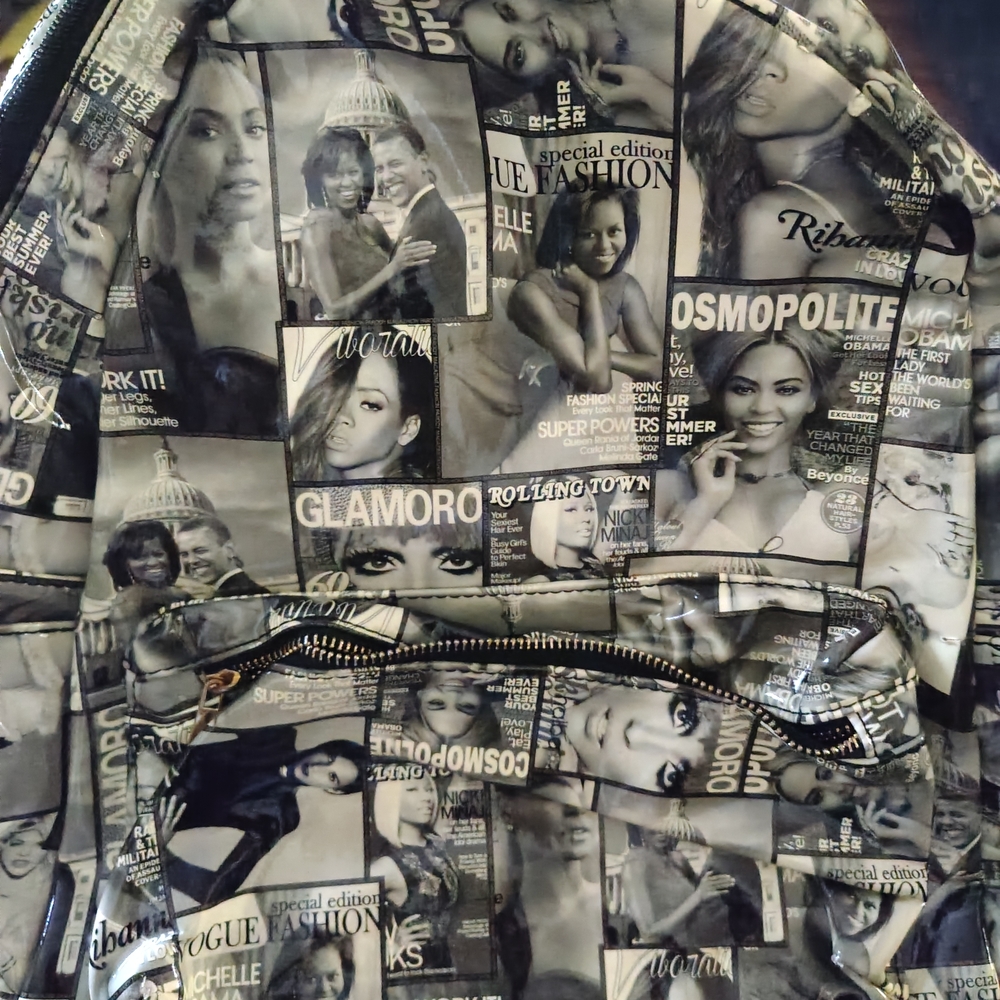 Stylish Magazine Print Women's Backpack
